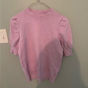 Short Puff-Sleeve sweater Lilac